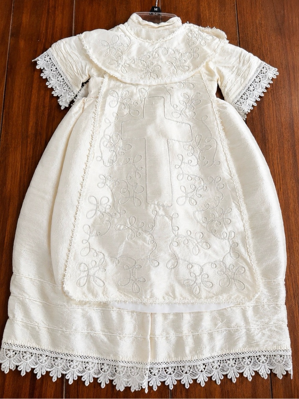 Ivory Embroidered Christening Gown for Girls